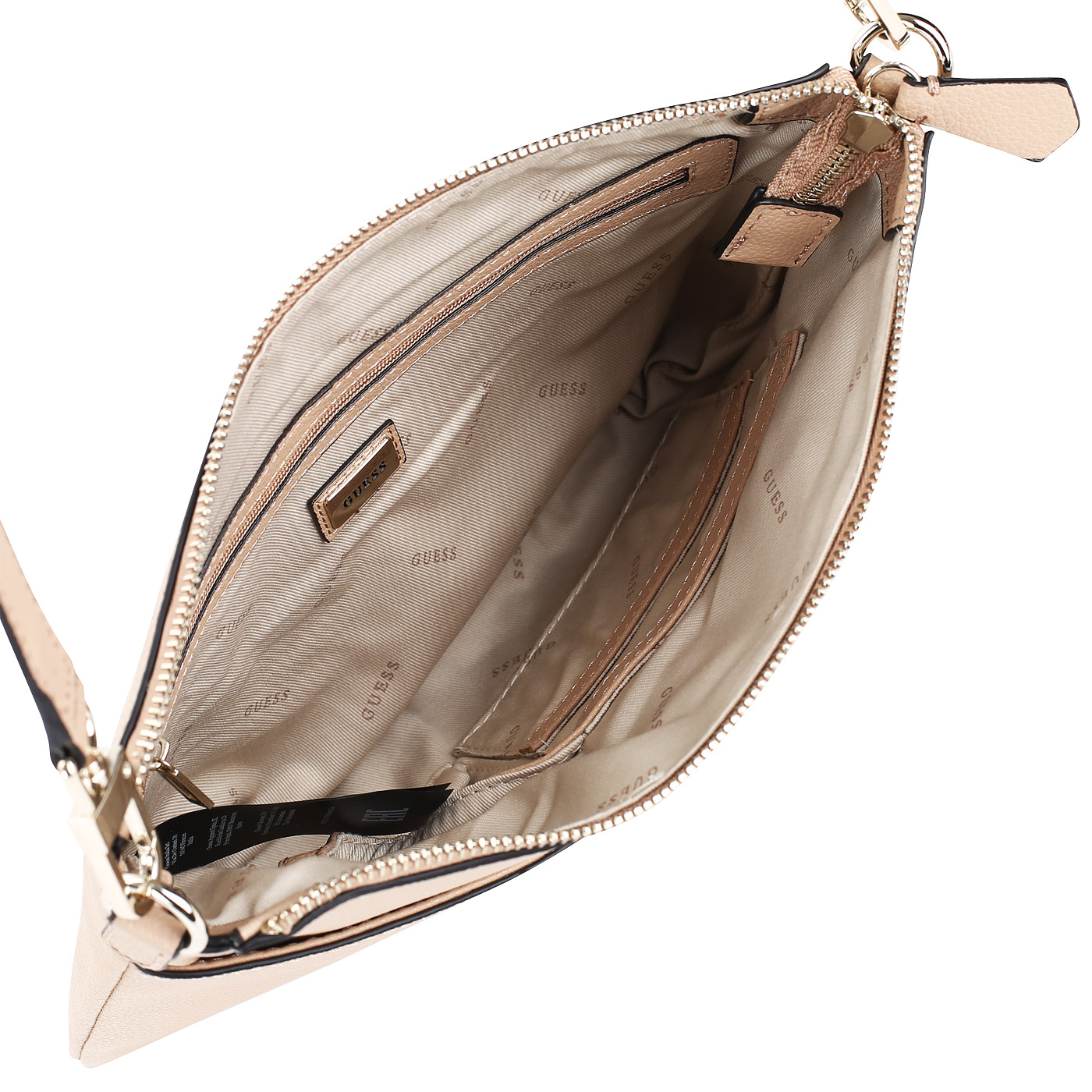 Бежевая женская сумочка с плечевым ремешком Guess Digital