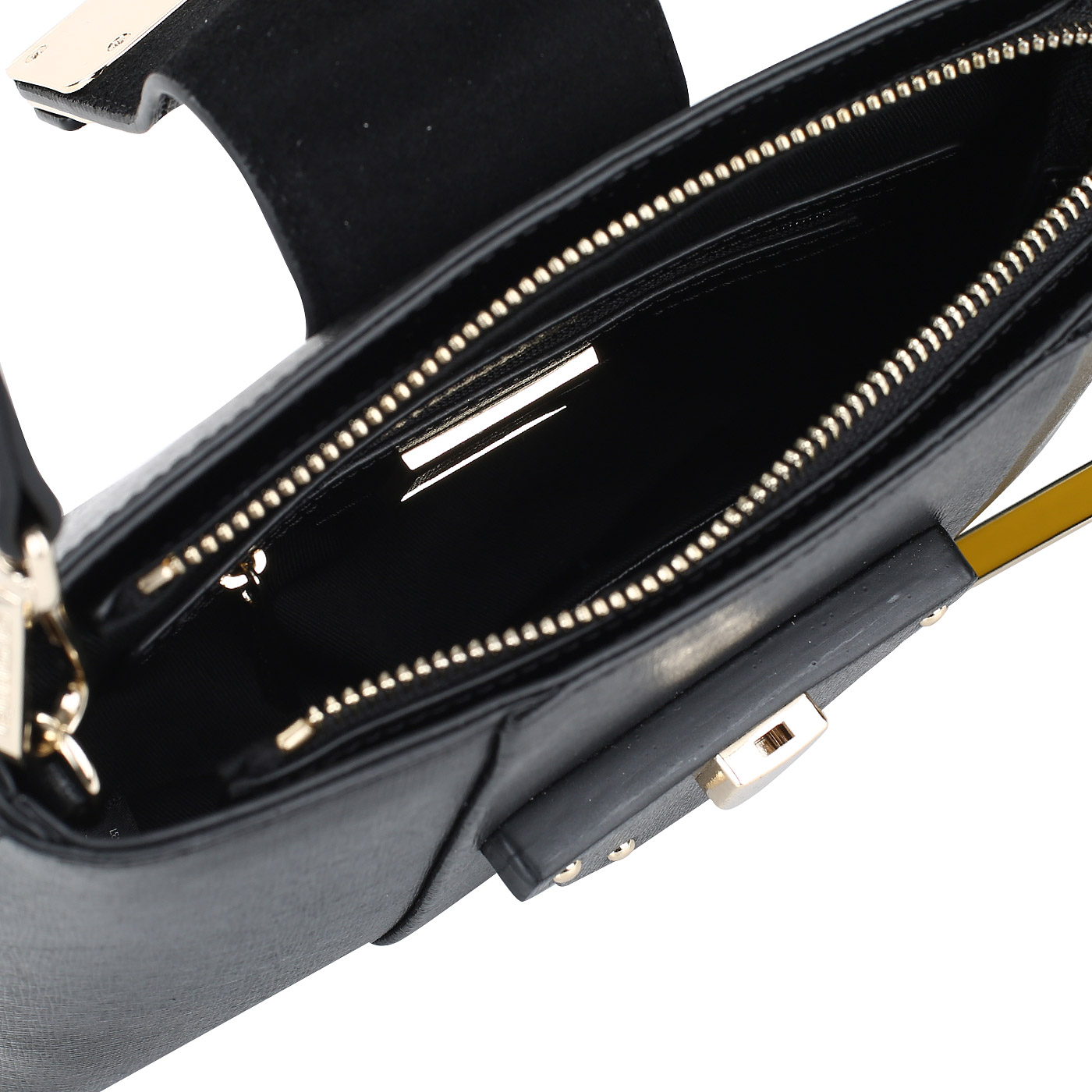 Женская сумочка из черного сафьяна Cromia Melania