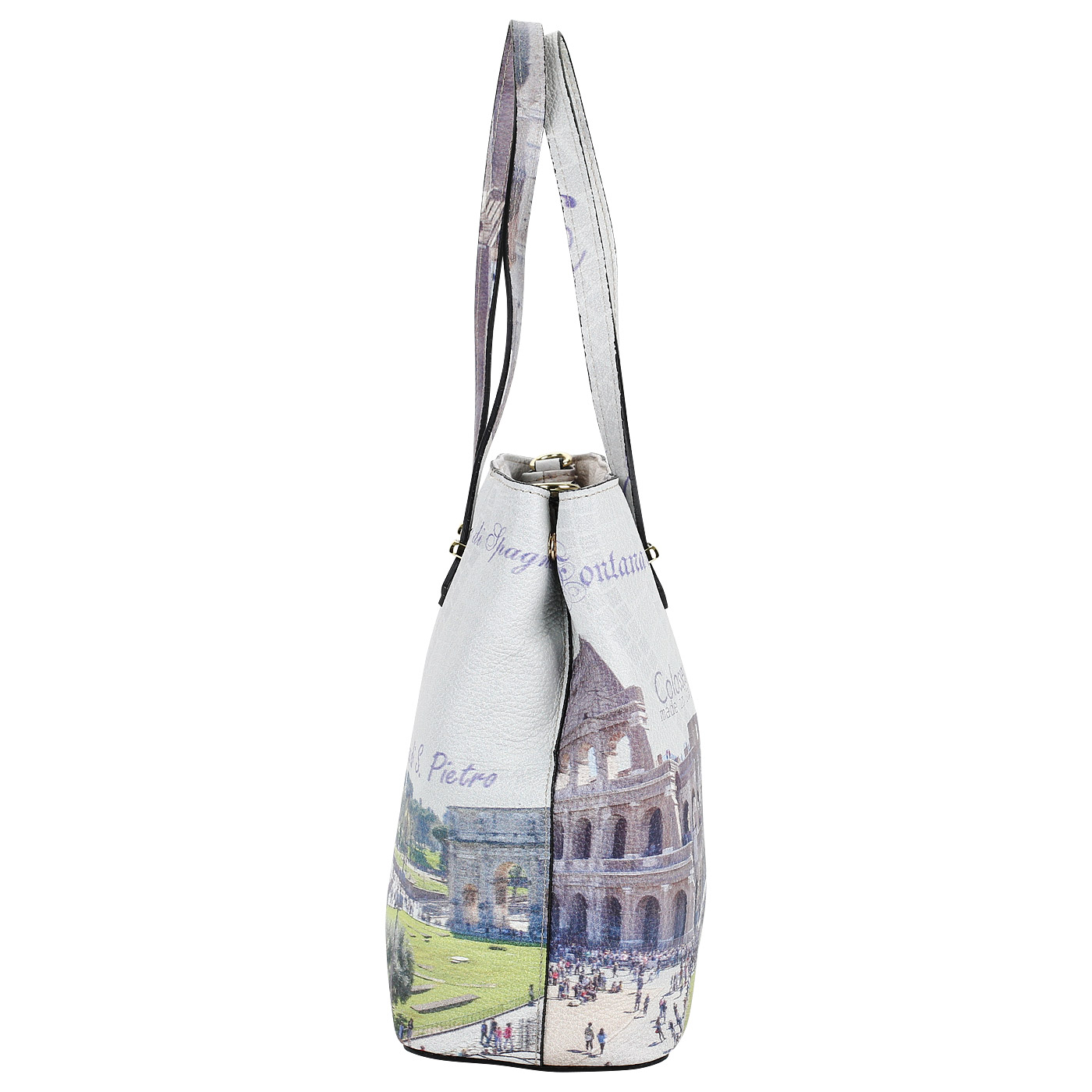 Кожаная женская сумка с длинными ручками Acquanegra Colosseo