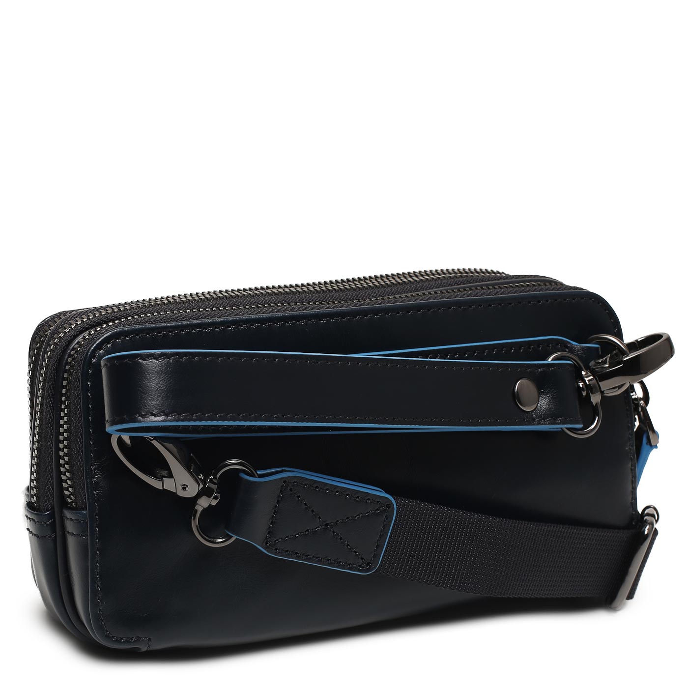 Кожаная визитка Piquadro Blue square