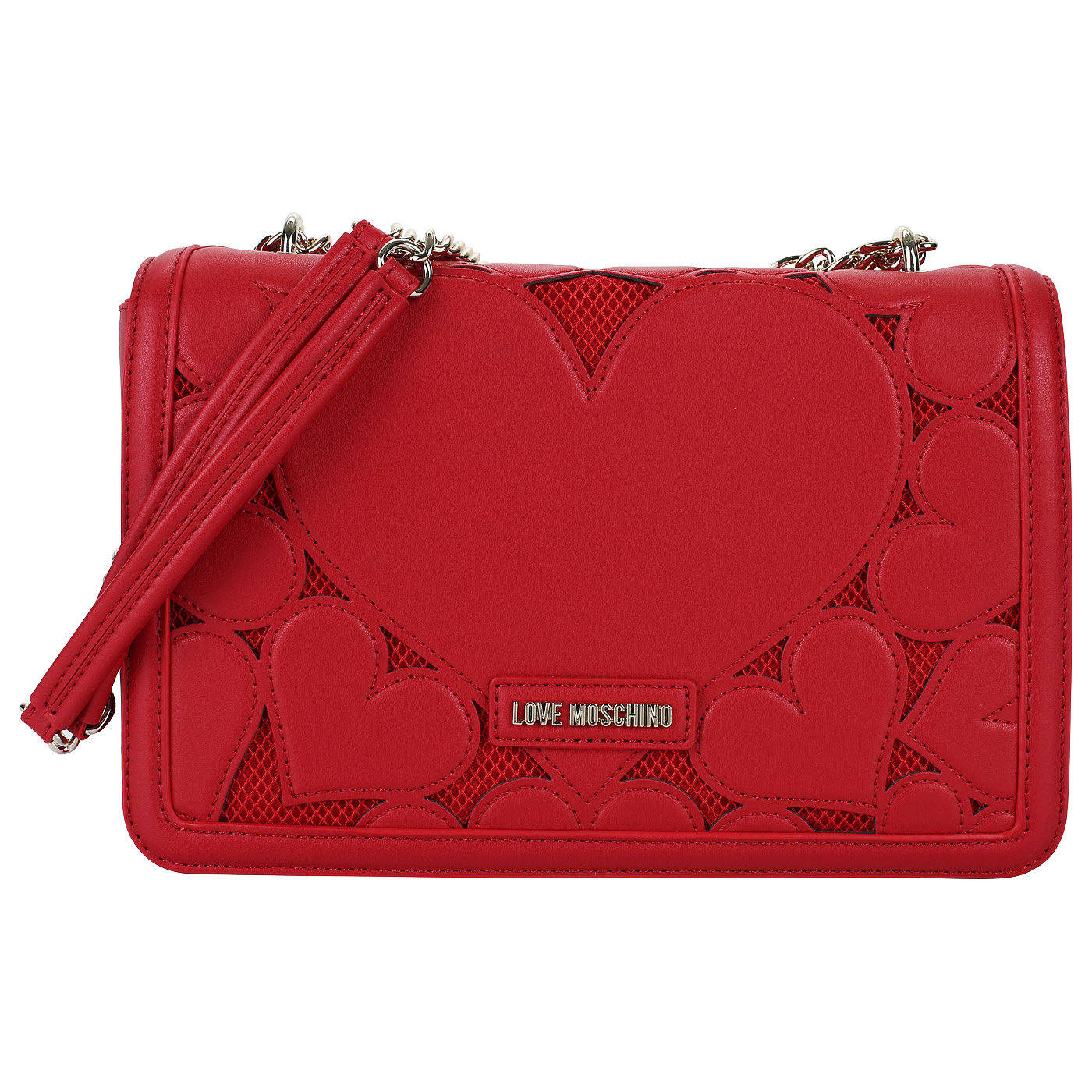 Love Moschino Красная женская сумочка с декором