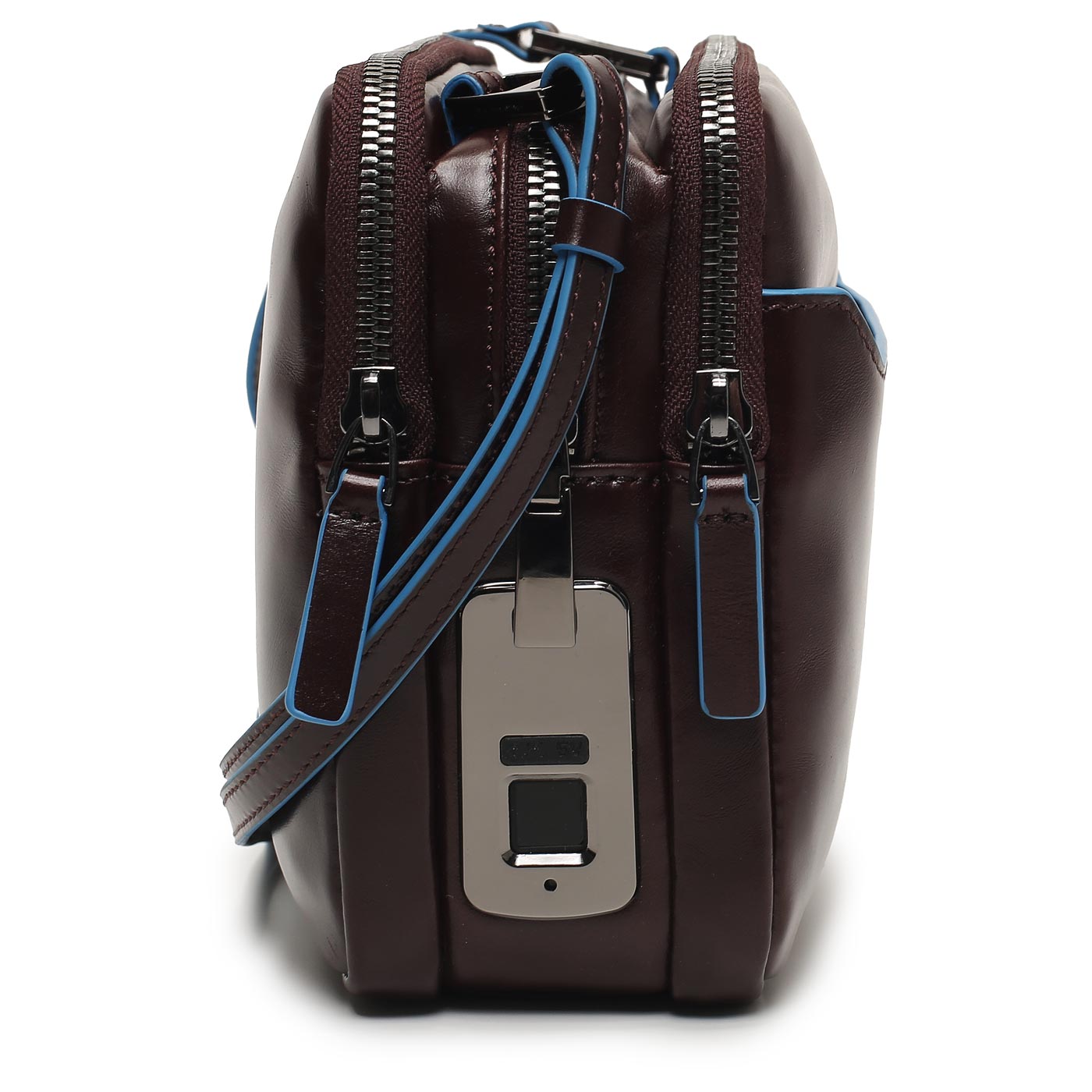 Кожаная визитка с умным замком Piquadro Blue square