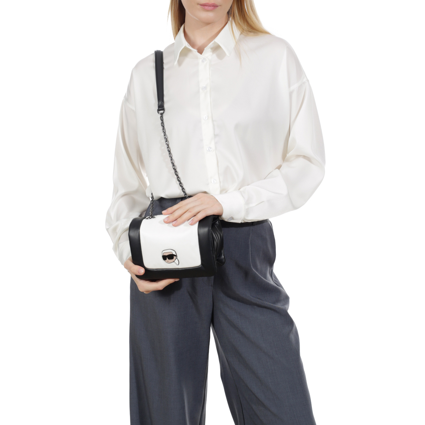 Сумка через плечо с цепочкой Karl Lagerfeld Ikonik 2.0