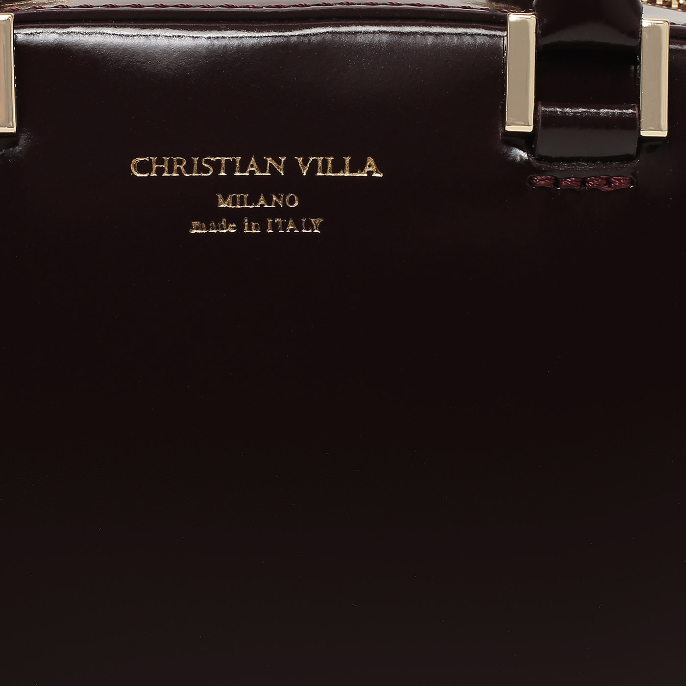 Глянцевая сумка Christian Villa Vitello Specchio