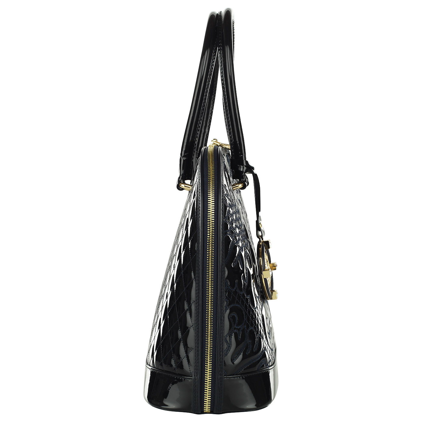 Лаковая сумка с вышивкой Valentino Orlandi Soraya