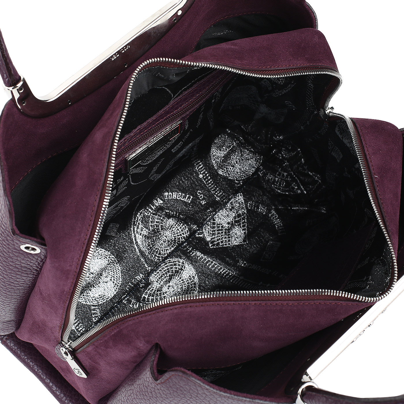 Бордовая сумка с тремя отделами Gilda Tonelli Cerv Cam