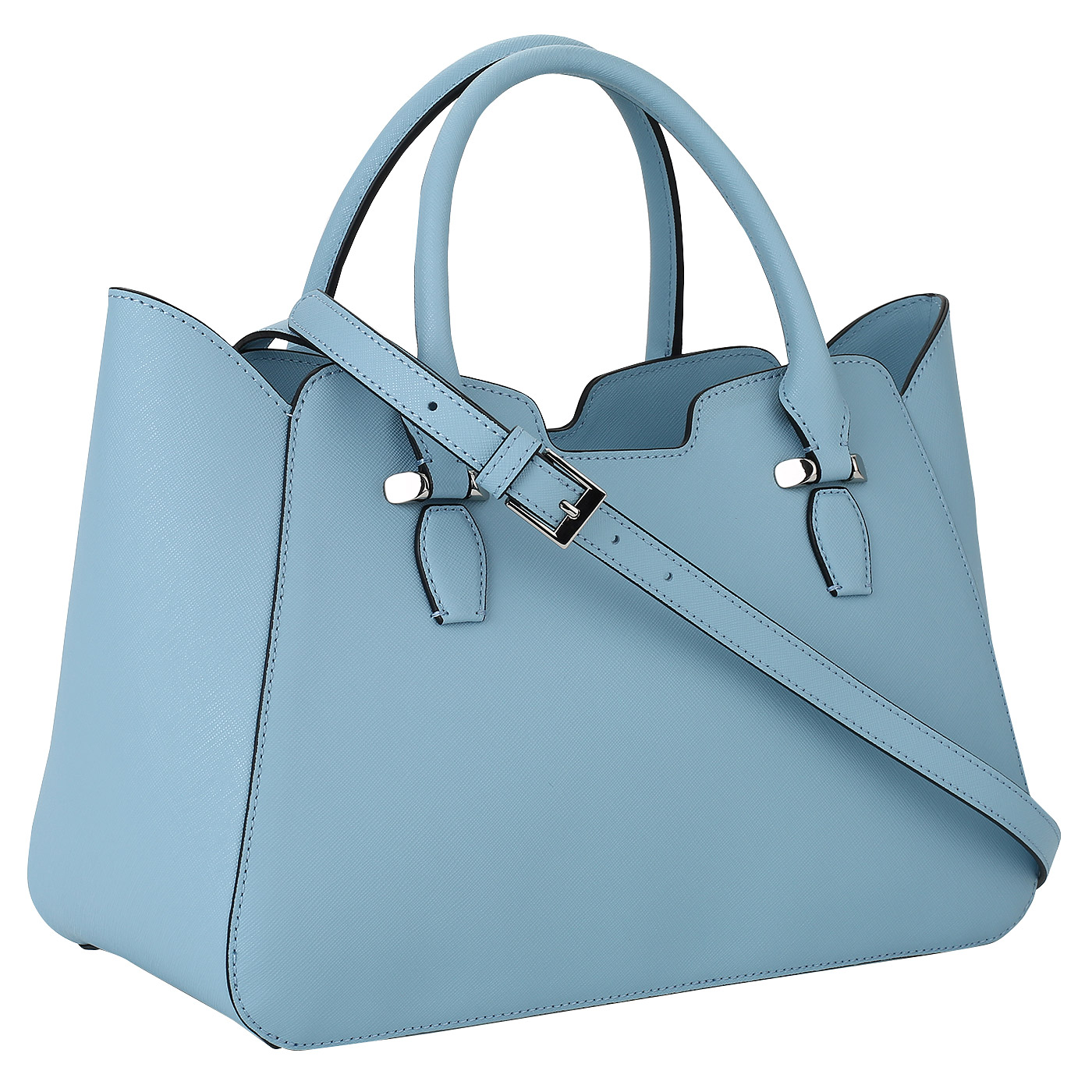 Женская сумка из голубого сафьяна Cromia Perla