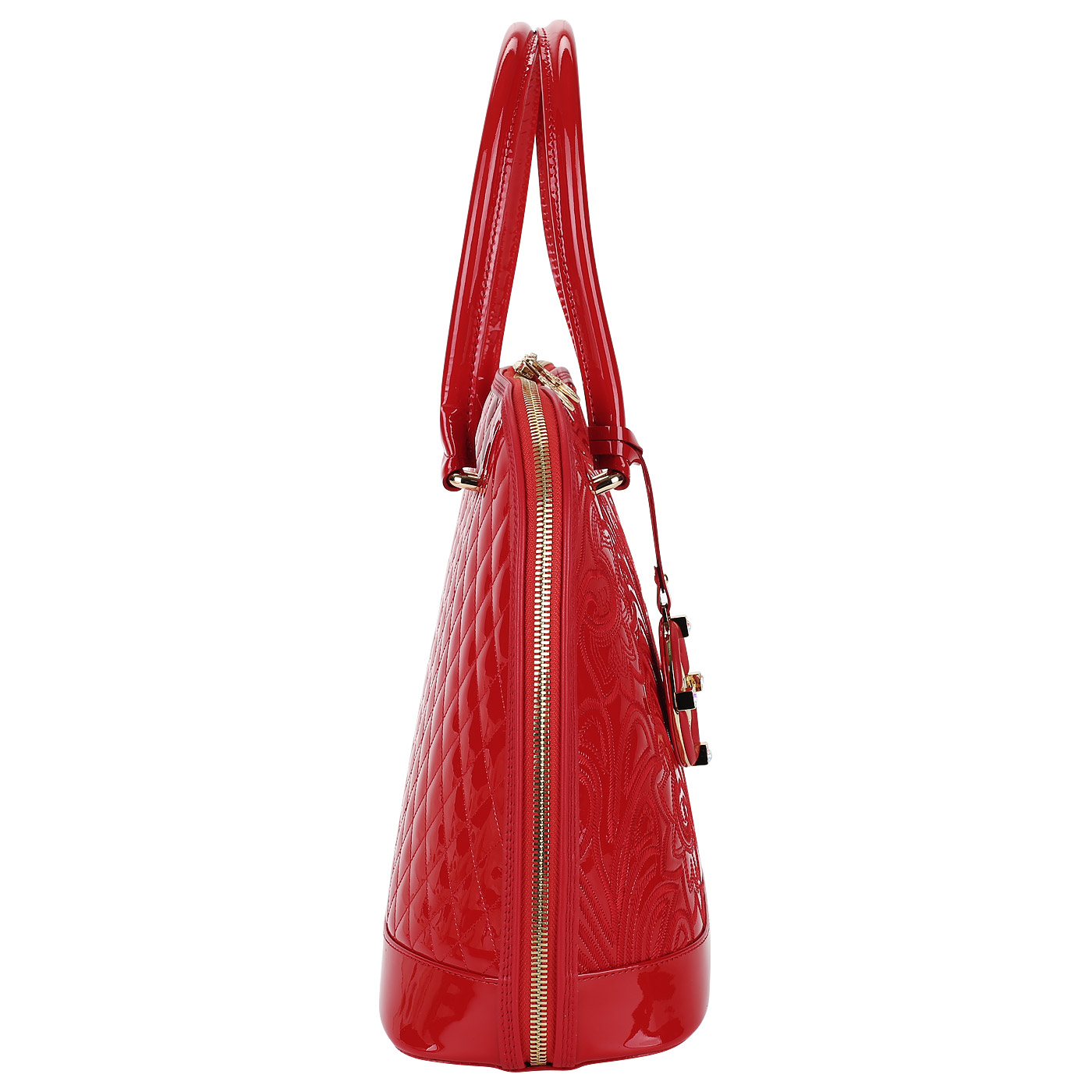 Красная женская сумка из лакированной кожи Valentino Orlandi Dafne