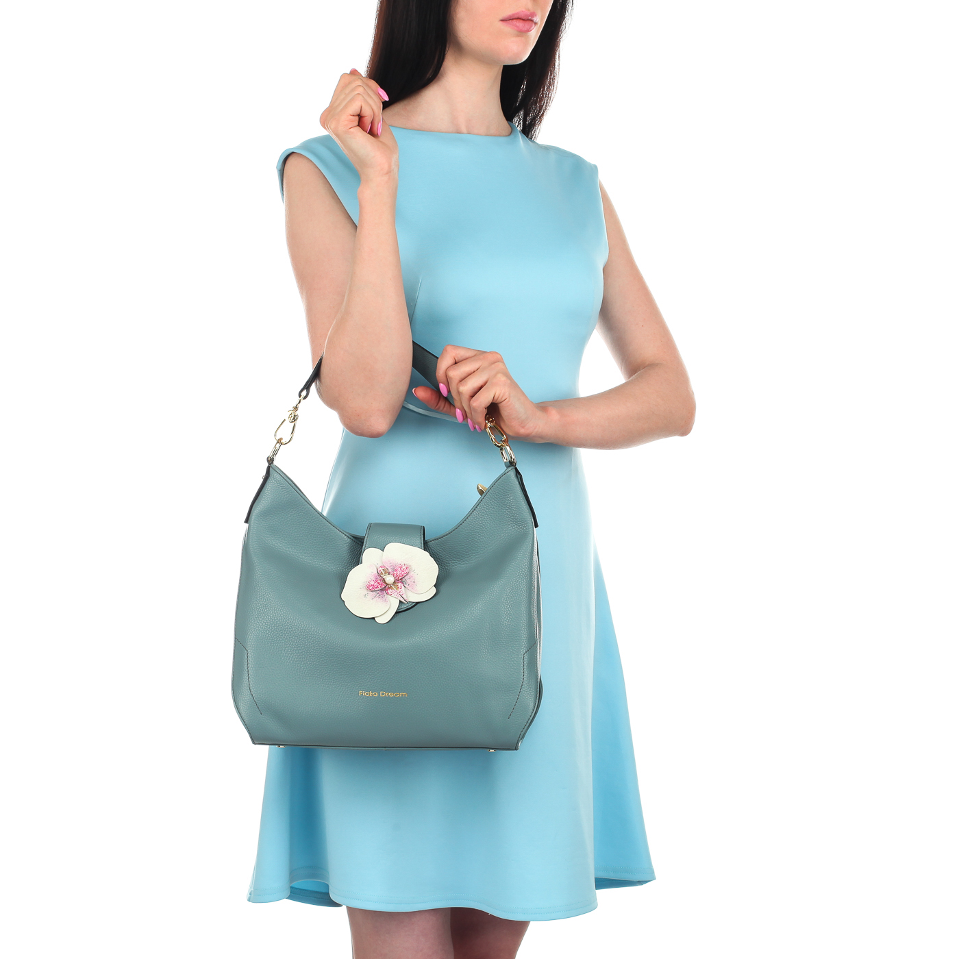 Женская сумка-хобо из кожи Fiato Dream 