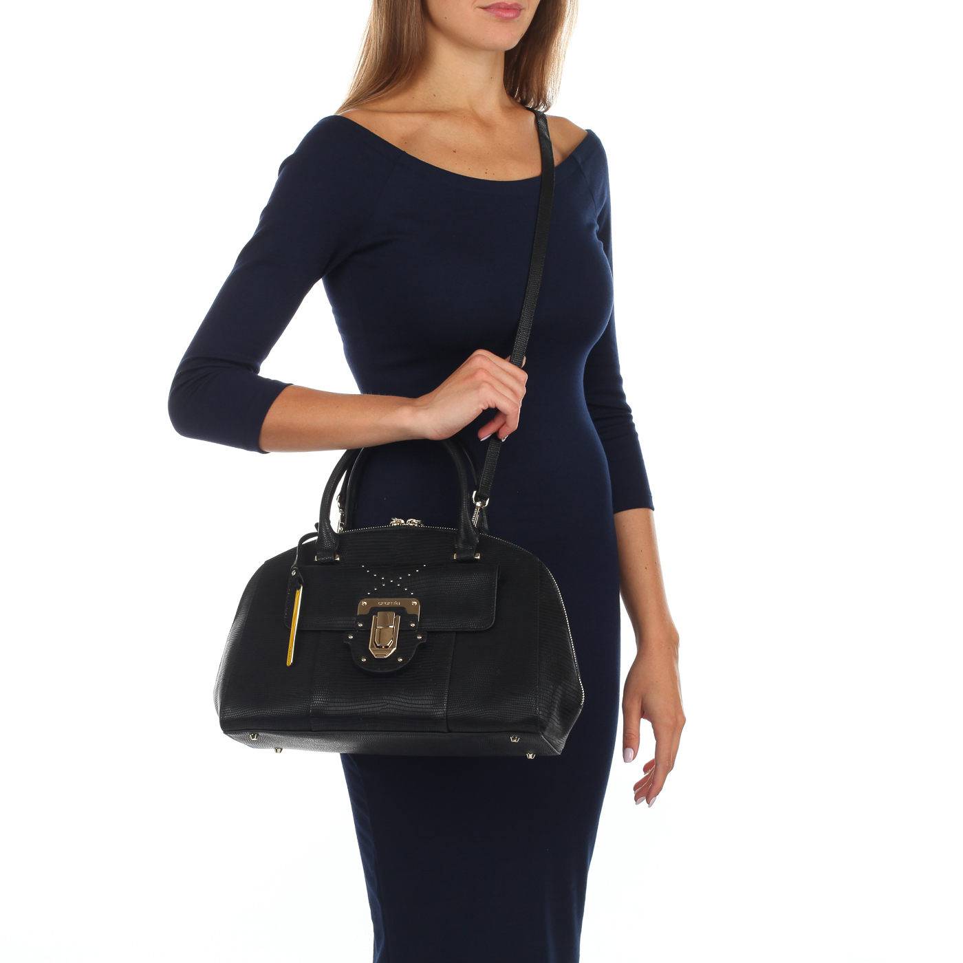 Кожаная сумка с плечевым ремешком Cromia Yvon